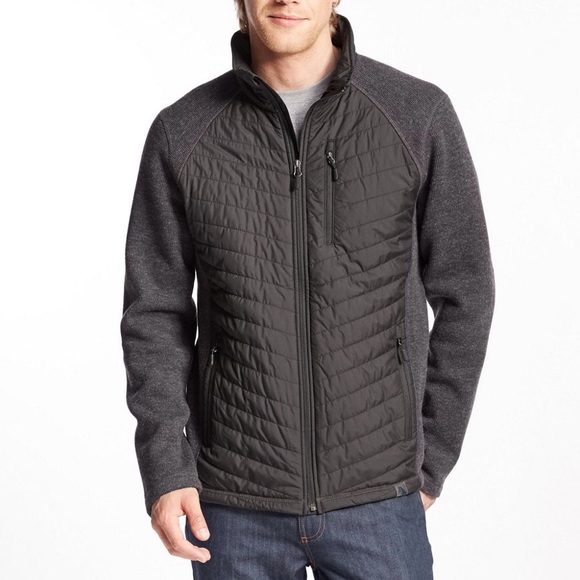L.L. Bean Other - L.L. Bean Wool Tek Mixed Media Jacket, Colorblock